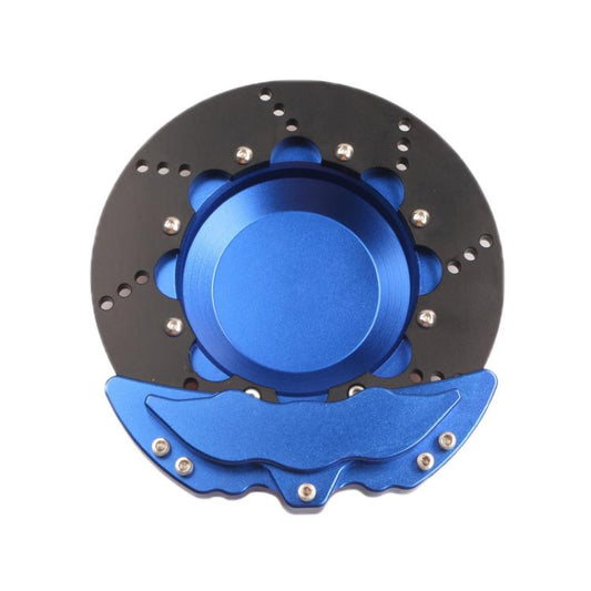 Car All-Aluminum Brake Disc Ashtray, Size: Non-rotating(Blue Black Edge) - Ashtrays by buy2fix | Online Shopping UK | buy2fix