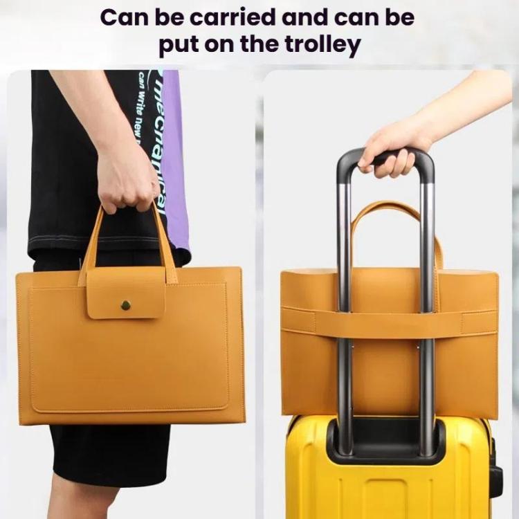 Laptop Computer Handbag For Ipad Macbook Lenovo Huawei Computer Inner Bag Briefcase, Spec: 13/14 inch(Yellow) - 14.1 inch by buy2fix | Online Shopping UK | buy2fix