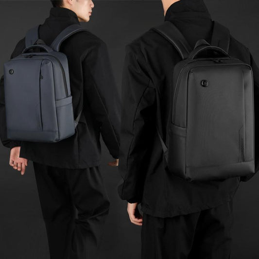 WEPOEWR Men 14-inch Laptop Backpack Waterproof Large Capacity Business Commuter backpack(Gray) - Backpack by WEPOEWR | Online Shopping UK | buy2fix