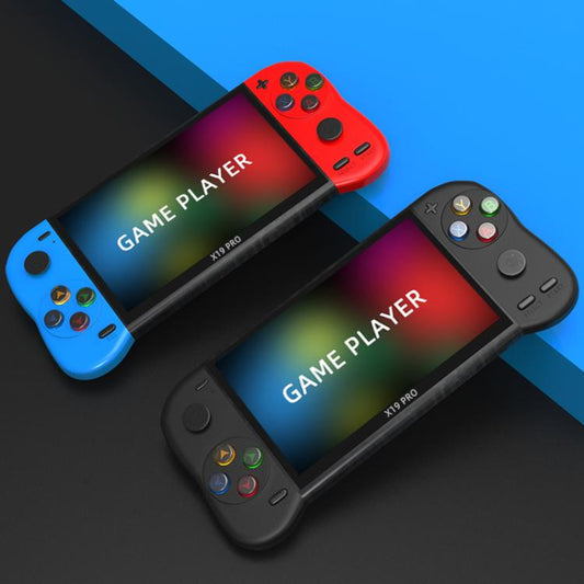 X19 Pro 5.1-inch Screen Handheld Game Console Supports AV TV Output With 8G Memory Card(Blue+Red) - Pocket Console by buy2fix | Online Shopping UK | buy2fix