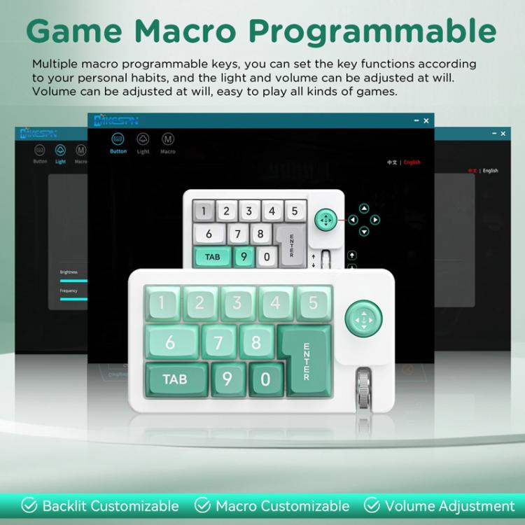 MKESPN K810 Joystick RGB Backlight Hot Swap Macro Customized Wired Mechanical Gaming Keyboard(Green) - Mini Keyboard by MKESPN | Online Shopping UK | buy2fix