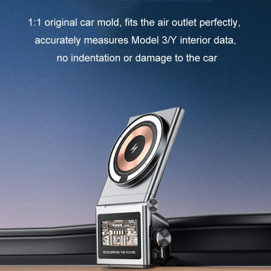 Car Air Outlet Intelligent Induction Wireless Charging Mobile Phone Holder(Gray) - Wireless Charger Holders by buy2fix | Online Shopping UK | buy2fix