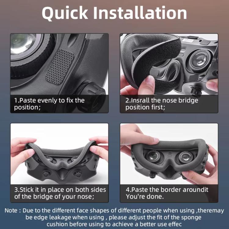 For DJI Avata Goggles 2 BRDRC Flying Glasses Protector Eyecups(Dark Gray) - VR Accessories by BRDRC | Online Shopping UK | buy2fix