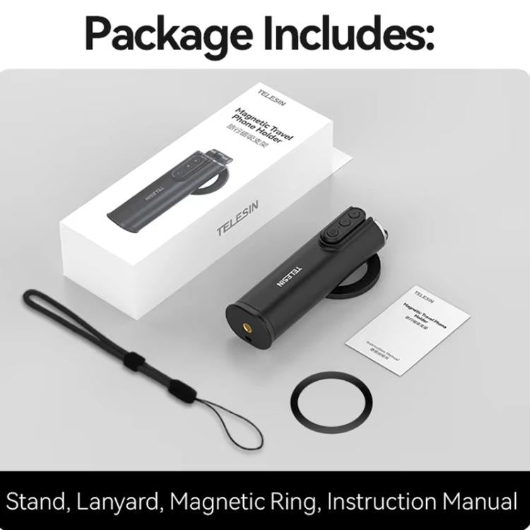 TELESIN P1-HSS-02 Magnet Version Remote Control Travel Photo Cell Phone Holder Desktop Fixed Lazy Magnetic Holder - Desktop Holder by TELESIN | Online Shopping UK | buy2fix