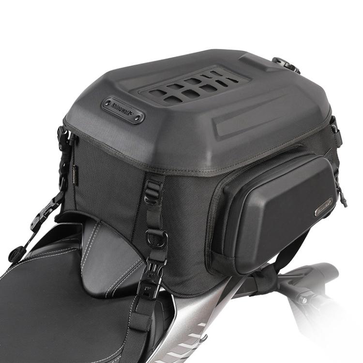 Rhinowalk MT2335 23L-35L Expandable Large-capacity EVA Hard Shell Motorcycle Tail Bag(Carbon Fiber) - Bags & Luggages by Rhinowalk | Online Shopping UK | buy2fix