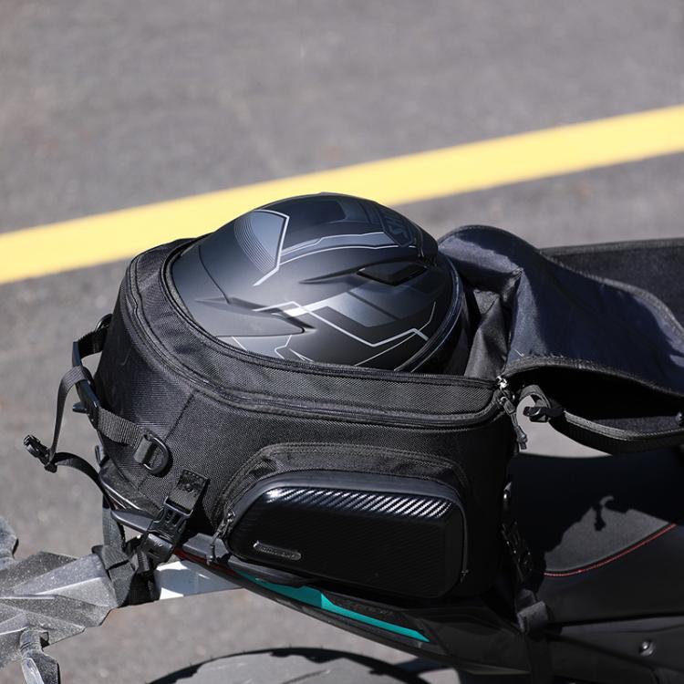 Rhinowalk MT2335 23L-35L Expandable Large-capacity EVA Hard Shell Motorcycle Tail Bag(Carbon Fiber) - Bags & Luggages by Rhinowalk | Online Shopping UK | buy2fix