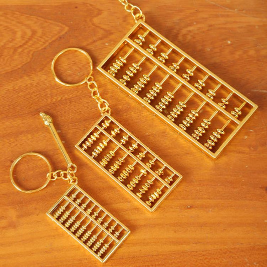 6cm With Keychain Zinc Alloy Gold Plated Daily Charm Abacus Keychain - Key Rings by buy2fix | Online Shopping UK | buy2fix