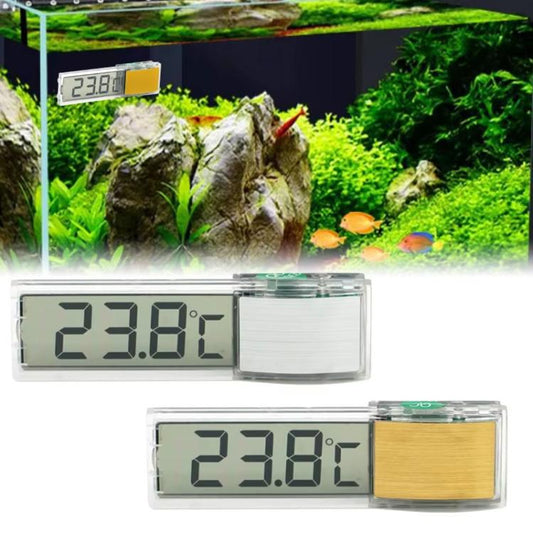 LK-50 Digital Wireless Aquarium Thermometer External LCD Transparent Electronic Water Temperature Meter(Silver) - Thermometer by buy2fix | Online Shopping UK | buy2fix