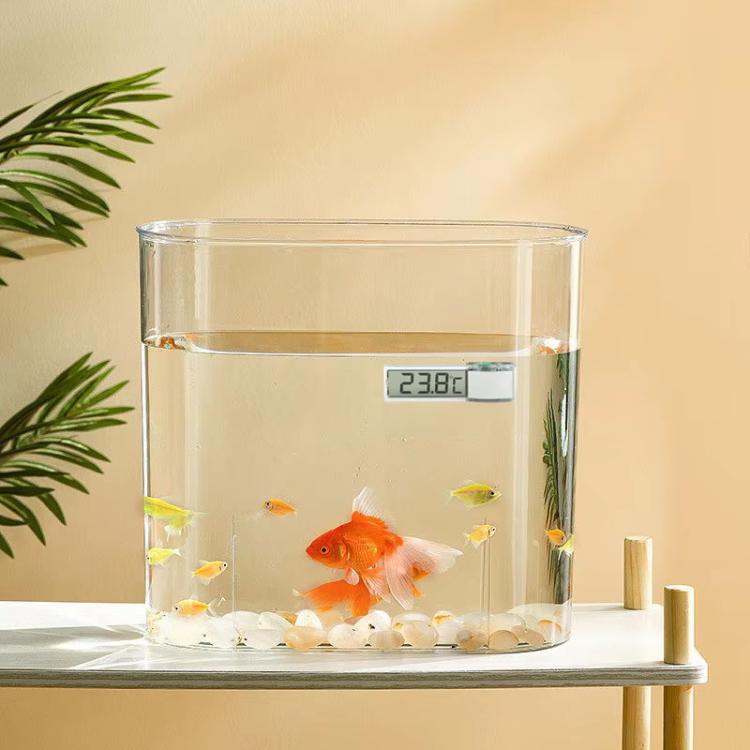 LK-50 Digital Wireless Aquarium Thermometer External LCD Transparent Electronic Water Temperature Meter(Gold) - Thermometer by buy2fix | Online Shopping UK | buy2fix