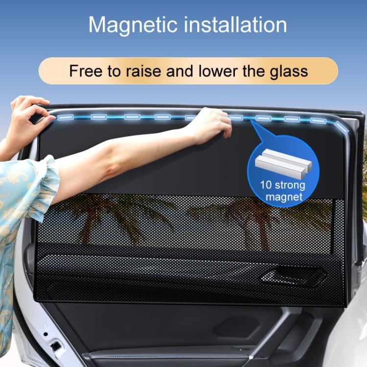 Universal Magnetic Car Sunshade Double Splicing Design Breathable Car Curtains, Style: Vertical Splicing Left Rear - Sound & Heat Insulation Cotton by buy2fix | Online Shopping UK | buy2fix