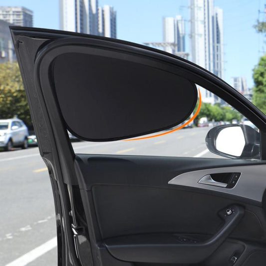 1pair Car Quick Installation Static Film Adsorption Opaque Window Sunshade, Style: Front(Black) - Window Foils & Solar Protection by buy2fix | Online Shopping UK | buy2fix