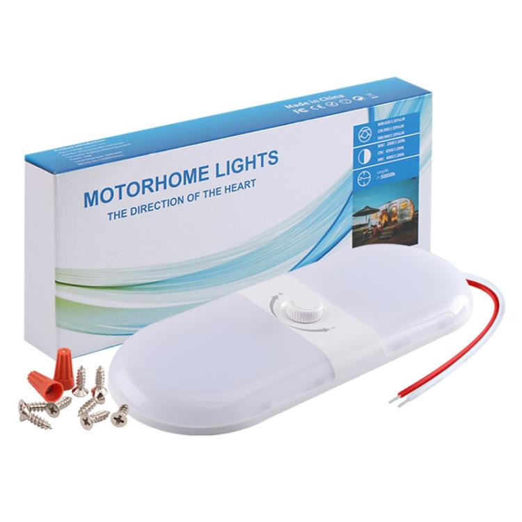 12-24V RV Light 180 LEDs 3-Color Temperature Dimmable Roof Light FC02 - Dome Lights by buy2fix | Online Shopping UK | buy2fix