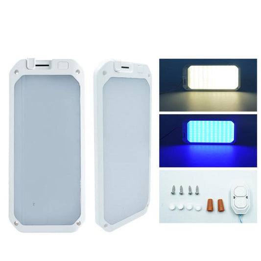 12-30V RV Light 198 LEDs 3-Color Temperature Dimmable Roof Light, Color: Blue White Light With Remote - Dome Lights by buy2fix | Online Shopping UK | buy2fix