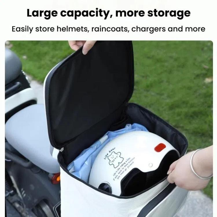 Electrical Motorcycle Waterproof Rear Backrest Hanging Bag Large Capacity Helmet Storage Bag(Black) - Bags & Luggages by buy2fix | Online Shopping UK | buy2fix