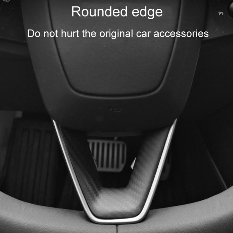 For Tesla Model 3 Car Modification Interior Carbon Fiber Steering Wheel Patch, Style: Matte - Car Interior Mouldings by buy2fix | Online Shopping UK | buy2fix