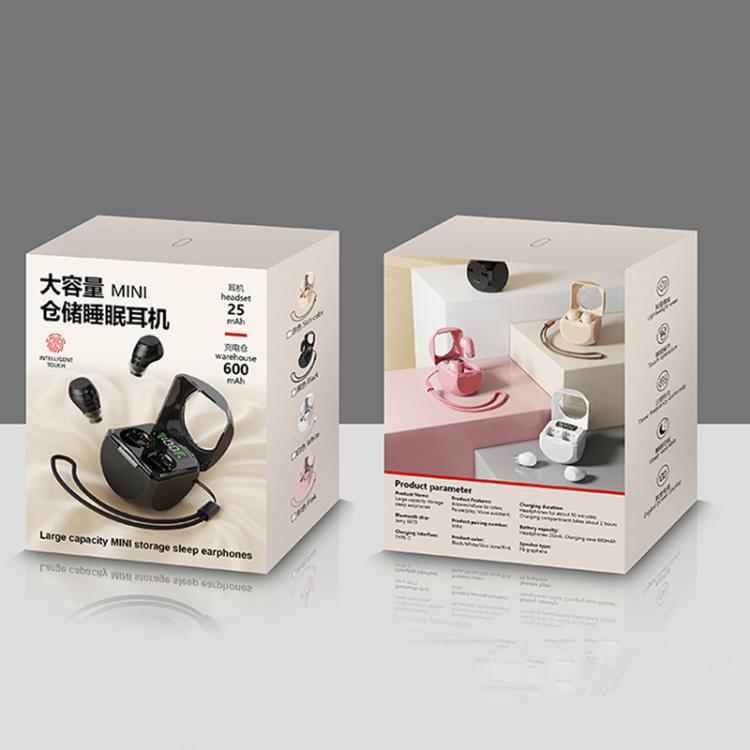 Smart ENC Noise Reduction Mini Bluetooth Earphones With Charging Compartment(White) - Bluetooth Earphone by buy2fix | Online Shopping UK | buy2fix