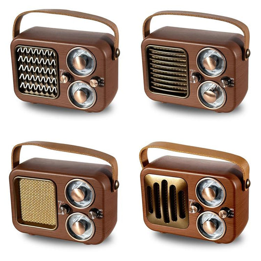 Retro Multifunctional Radio Bluetooth Speaker Handhled Audio Decoration Ornament(Woven Surface) - Desktop Speaker by buy2fix | Online Shopping UK | buy2fix