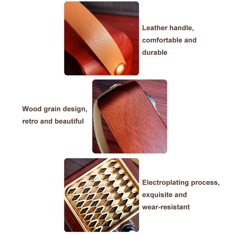 Retro Multifunctional Radio Bluetooth Speaker Handhled Audio Decoration Ornament(Horizontal Stripes) - Desktop Speaker by buy2fix | Online Shopping UK | buy2fix