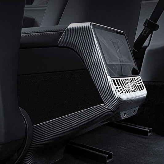 For Tesla New Model 3 / Y Car Rear Air Conditioning Vent Protection Frame, Style: Glossy Carbon Pattern - Car Interior Mouldings by buy2fix | Online Shopping UK | buy2fix