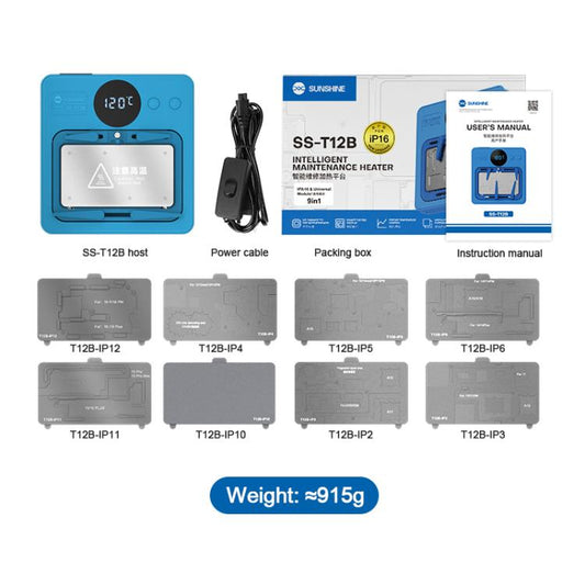 SUNSHINE SS-T12B 9 In 1 Mobile Phone Motherboard Smart Repair Heating Platform Kit Support IP7G-16PM/Android Universal - Repair Platform by SUNSHINE | Online Shopping UK | buy2fix