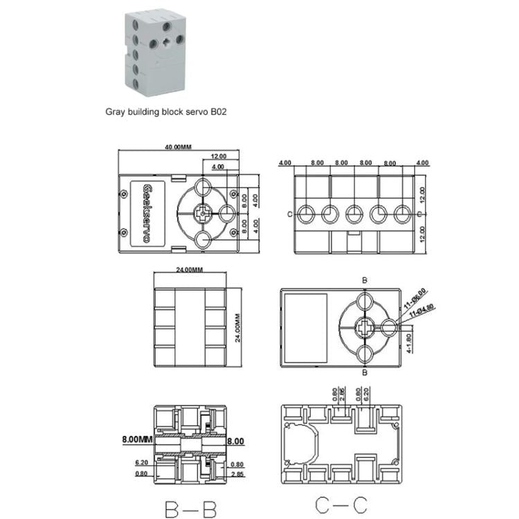 Building Block Motor Programmable Geekservo For DIY Electronic Smart Car - Motor & Controller by buy2fix | Online Shopping UK | buy2fix