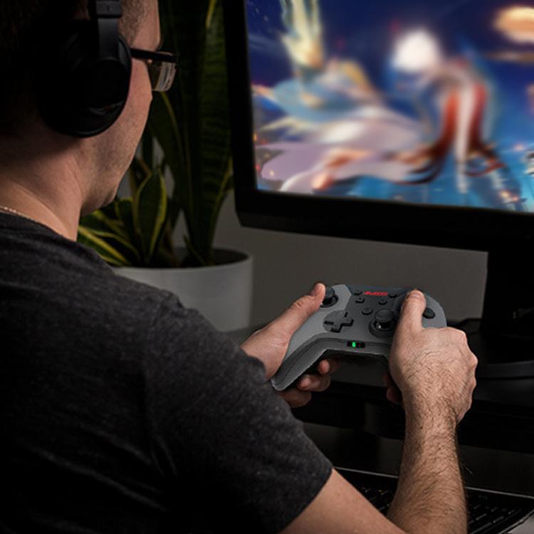 Ajazz AG180 Wireless Bluetooth + Wired Dual Mode Gamepad For Switch / PC / Android / IOS(Black Gray) - Controller Gamepad by Ajazz | Online Shopping UK | buy2fix