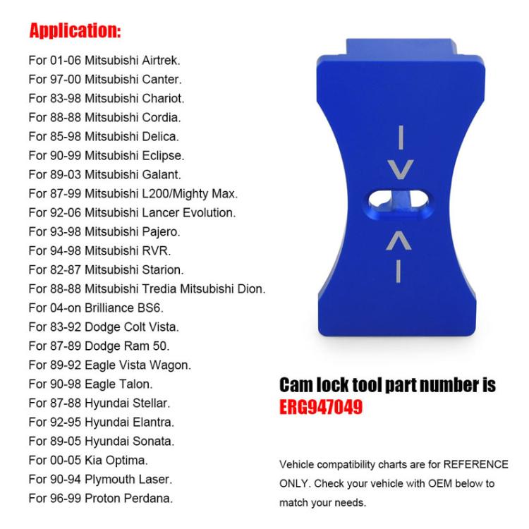 Automotive Retrofit Timing Gear Retainer Cam Locking Tool For Mitsubishi / Hyundai(Blue) - Engine Repair Tools by buy2fix | Online Shopping UK | buy2fix