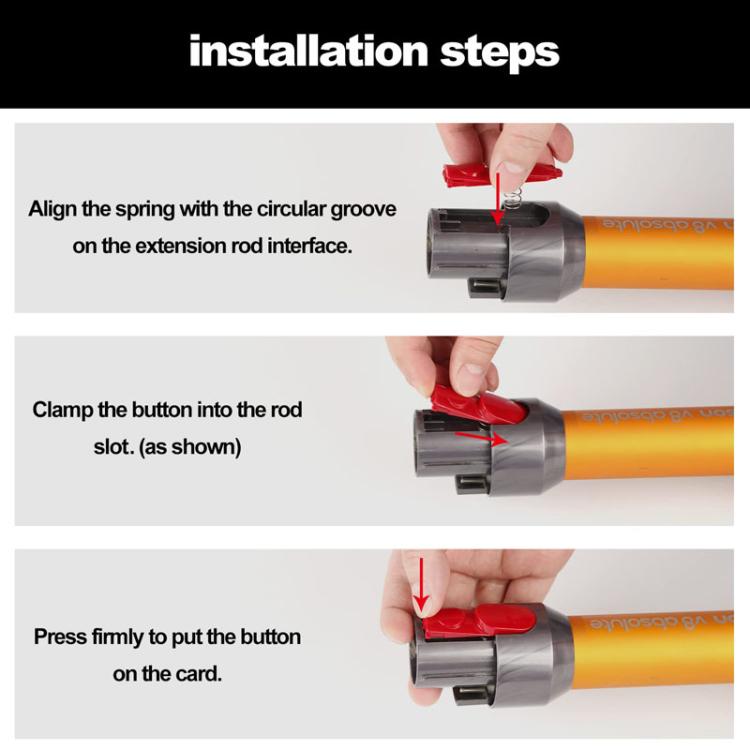 For Dyson Vacuum Cleaners Switch Button Snap Repair Parts With Box, Style: Long Button - For Dyson Accessories by buy2fix | Online Shopping UK | buy2fix