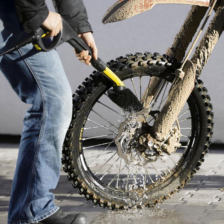 For Karcher K2 / K3 / K4 / K5 / K6 / K7 High Pressure Car Washer Wheel Rim Washing Brush(Yellow) - Car Washer & Accessories by buy2fix | Online Shopping UK | buy2fix