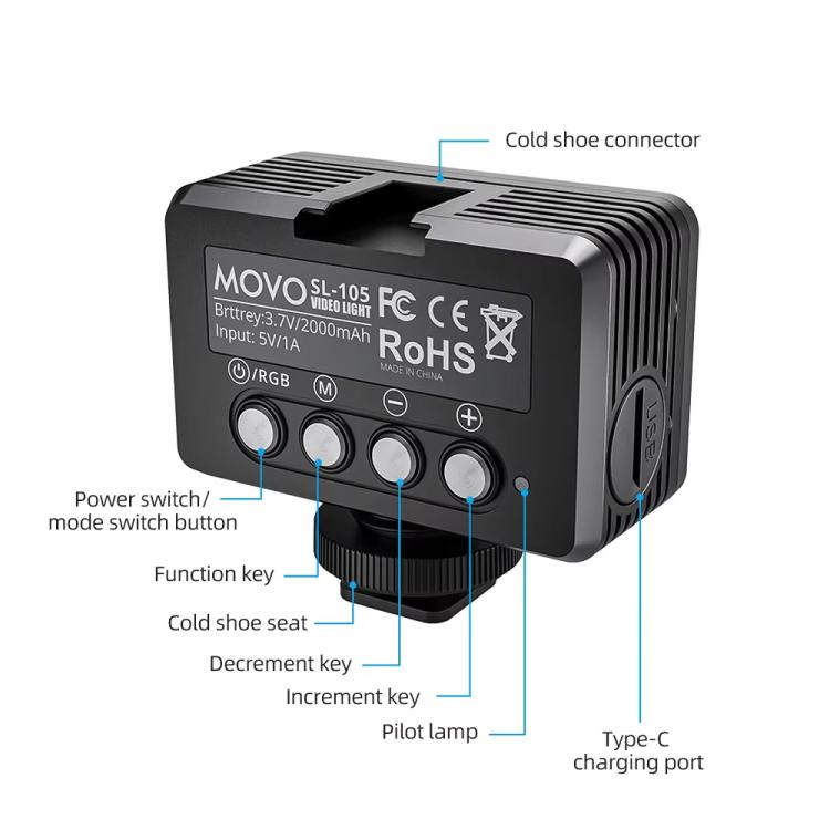 SL-105RGB 40 LEDs Fill Light 40m Waterproof Depth for Sports Cameras - by buy2fix | Online Shopping UK | buy2fix