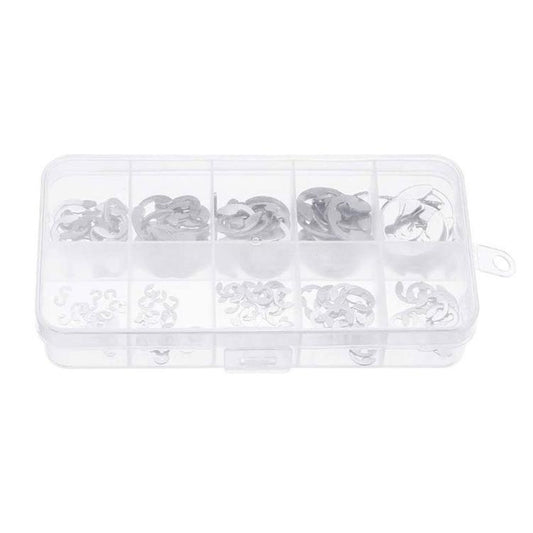 120pcs / Box M1.5-M10 304 Stainless Steel E-Type Open Retaining Ring Kit - Engine Fittings by buy2fix | Online Shopping UK | buy2fix