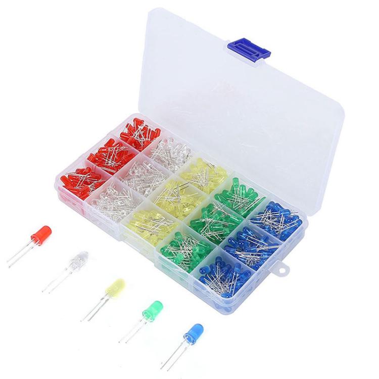 F5 500pcs / Box LED 5 Colors Light Emitting Diode Boxed Set - Resistor / Diodes by buy2fix | Online Shopping UK | buy2fix