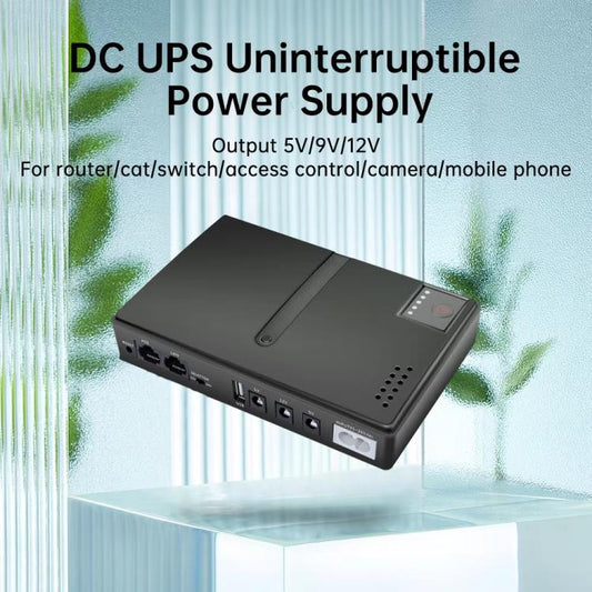 Uninterruptible Power Supply with DC Output 5V/9V/12V for Router, Modem, Security Camera, Mobile Phone US Plug - Battery Storage Box by buy2fix | Online Shopping UK | buy2fix