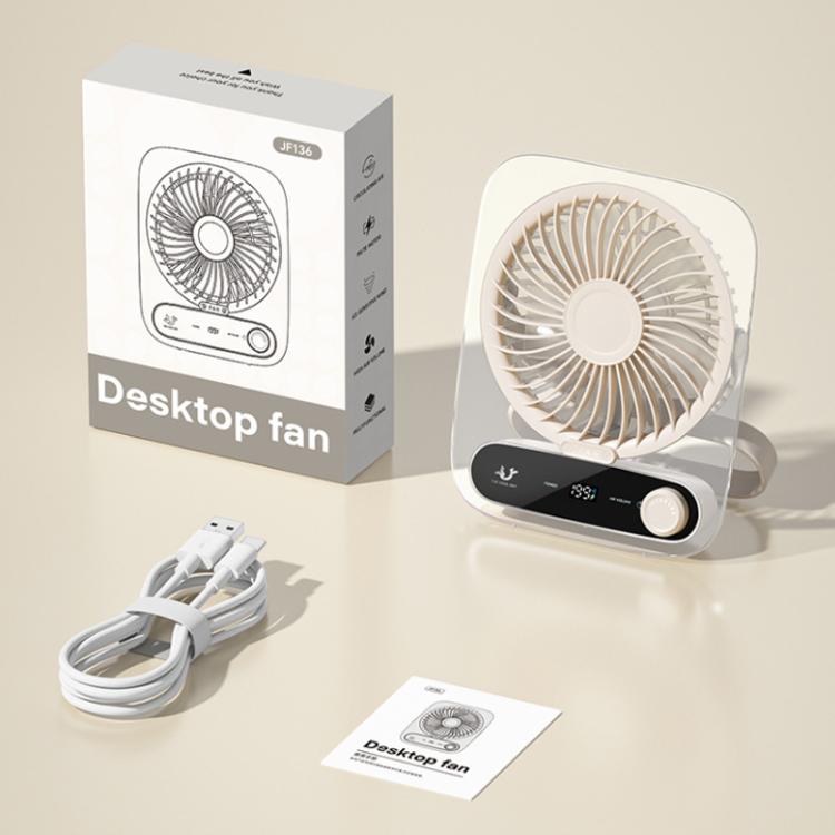 199-speed Desktop wall-mounted Fan With Handle & Light Built-in Aromatherapy Cotton(Clear Black) - Electric Fans by buy2fix | Online Shopping UK | buy2fix