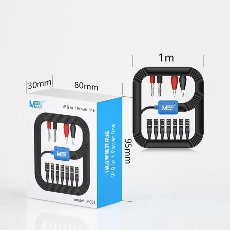 For Apple 7-16 Series Cell Phones MaAnt M064 1M 8 In 1 Power On Cable Flex Testing Line - Test Tools by MaAnt | Online Shopping UK | buy2fix