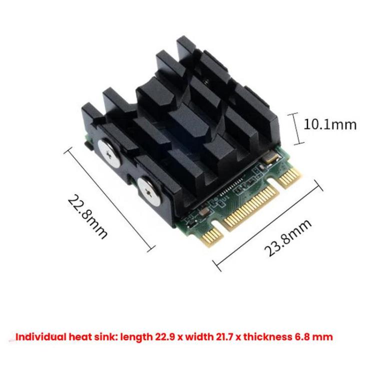 FinalCool M.2 2230 SSD Heat Sink Aluminum Solid Disk Drive Radiator(Black) - Hard Drive Bags & Cases by FinalCool | Online Shopping UK | buy2fix