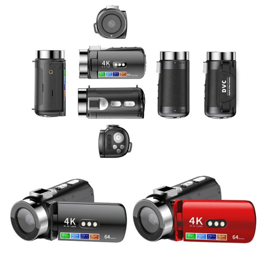 WiFi HD 4K Lightless Colorful Night Vision Digital Video Camera, Color: Black + Lens Hood - Video Cameras by buy2fix | Online Shopping UK | buy2fix