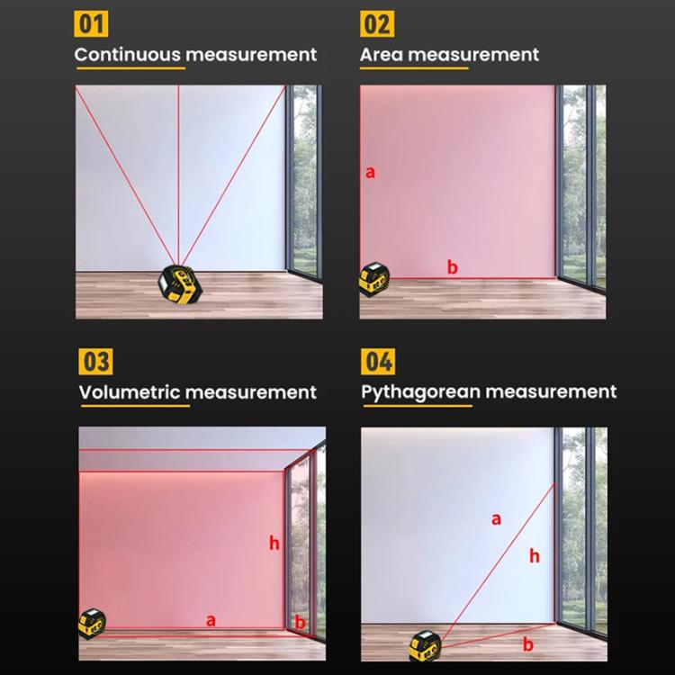 2 in 1 Rechargeable Infrared Laser Rangefinder + 5m Measuring Tape, Specifications: Laser 80m - Laser Rangefinder by buy2fix | Online Shopping UK | buy2fix