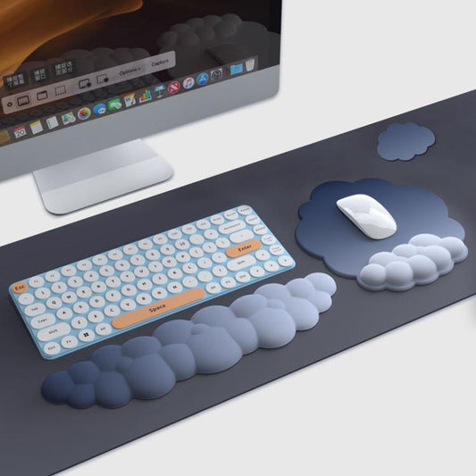 3pcs / Set Cloudy Gradient Memory Foam Silicone Wrist And Keyboard Mouse Pad, Style: Model 13 - Mouse Pads by buy2fix | Online Shopping UK | buy2fix