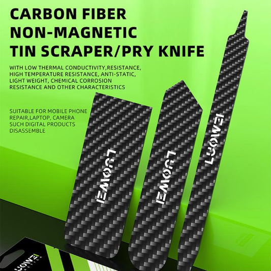 LUOWEI 3pcs /Set Carbon Fiber Plastic Pry Stick Anti-static Multi-purpose Disassembly Bar - Crowbar by LUOWEI | Online Shopping UK | buy2fix