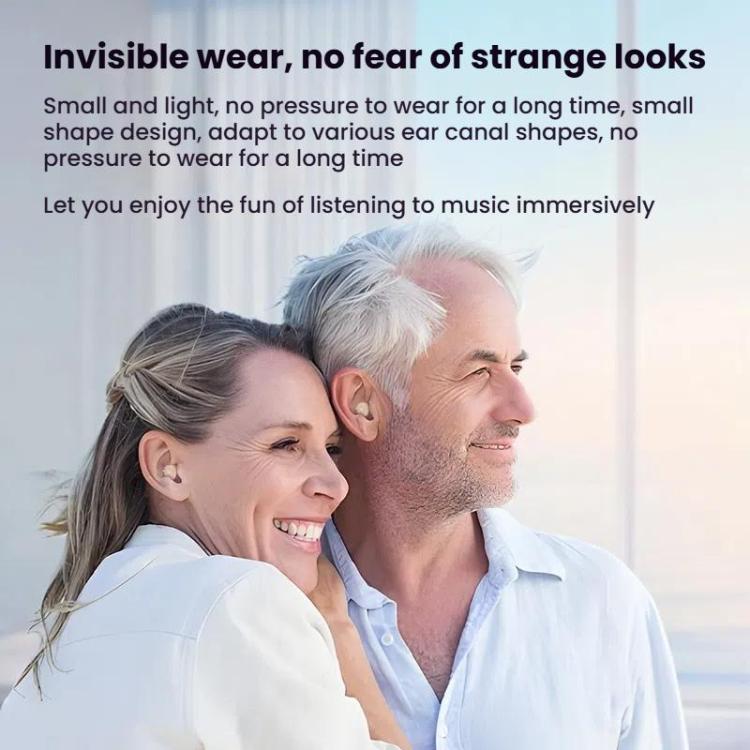 Portable Mini CIC Hearing Aid Invisible Rechargeable Sound Amplifier Collector(Skin Color Pairing) - Hearing Aids by buy2fix | Online Shopping UK | buy2fix