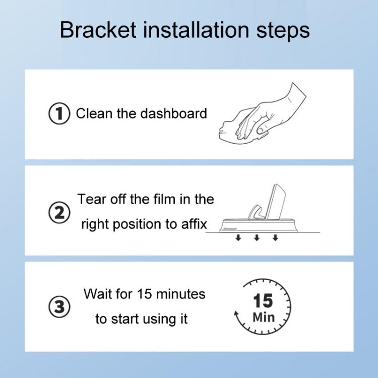 Z12 Car Center Console Fixed Navigation Phone Holder Installation-Free Snap-On Phone Support Bracket - Universal Car Holders by buy2fix | Online Shopping UK | buy2fix