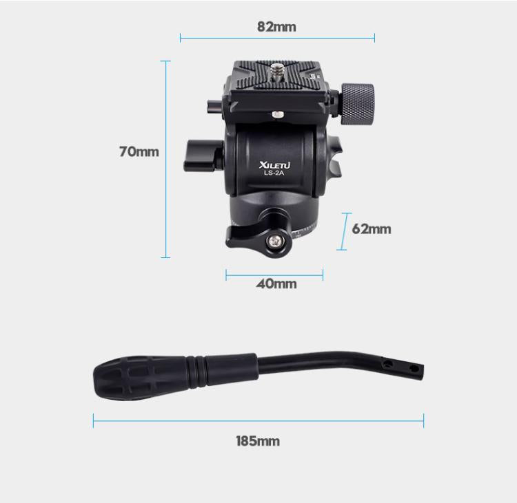 XILETU LS-2A Mini Hydraulic Damping Ball Head Tripod Head 360 Degree Panoramic Shooting - Tripod Heads by XILETU | Online Shopping UK | buy2fix