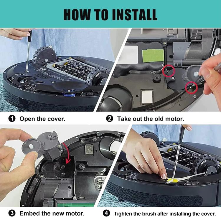 Side Brush Motor Tire Set For iRobot Roomba 500 /600 / 700 / 800 / 900 / I7 / S9 Vacuum Cleaner Accessories - For iRobot Accessories by buy2fix | Online Shopping UK | buy2fix