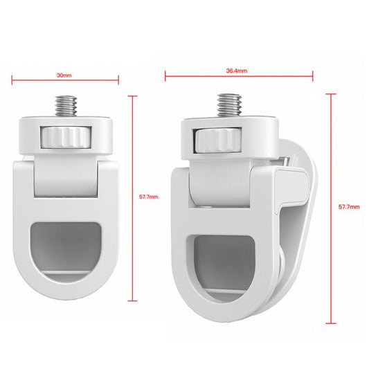 1/4 Screw Universal Fill Light Cell Phone Clip GoPro Video Conference Laptop PC External Clip(Small Flat-White) - Stand by buy2fix | Online Shopping UK | buy2fix