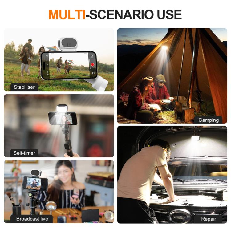 For DJI / Zhiyun Handheld Gimbal Stabilizer Fill Light Magnetic LED Photography Lamp Mobile Phone Fill Light, Model: XJ97 One Lamp - Selfie Light by buy2fix | Online Shopping UK | buy2fix