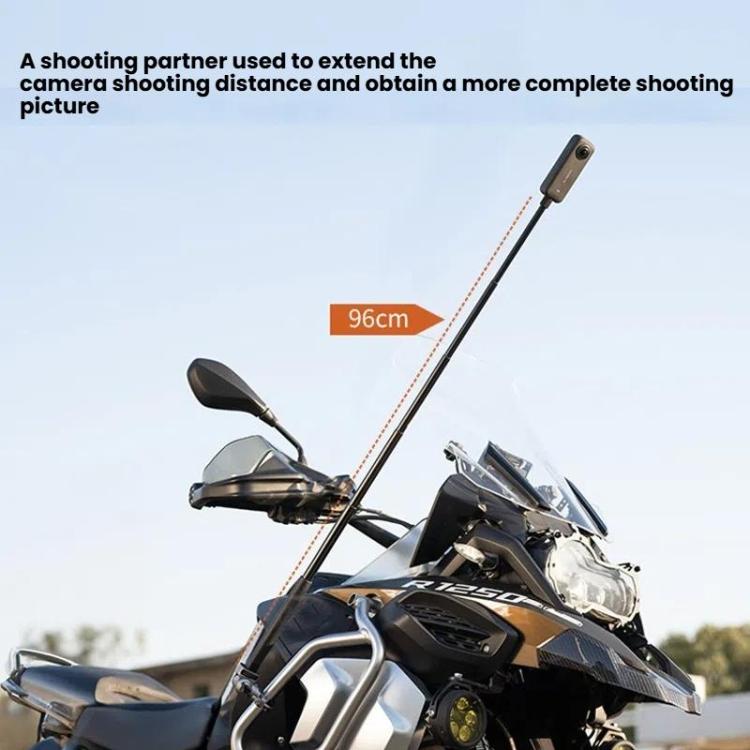 PGYTECH 96cm Aluminum Alloy Extended Sports Camera Selfie Stick(Black) - Extendable Pole by PGYTECH | Online Shopping UK | buy2fix