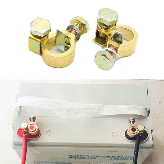 1pair Thickened Copper Battery Clip Automotive Battery Stake Multi-Function Connector - Booster Cable & Clip by buy2fix | Online Shopping UK | buy2fix