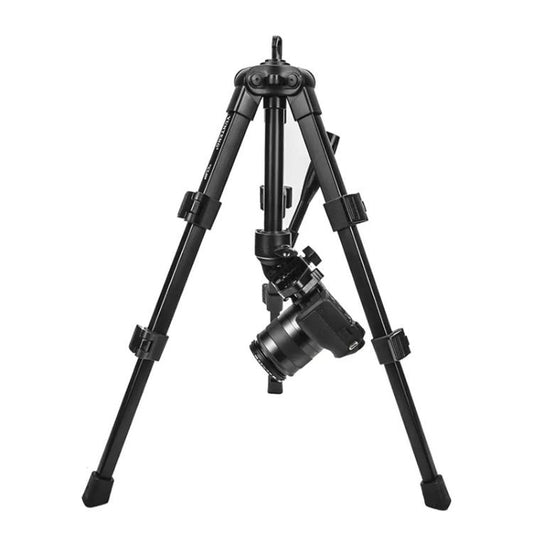 YUNTENG VCT-608 Adjustable Camera Tripod 11.8-25.4 Inch With 360 Degree Rotating 3-Way Pan Head & Gravity Hook(Black) - Tripods by YUNTENG | Online Shopping UK | buy2fix