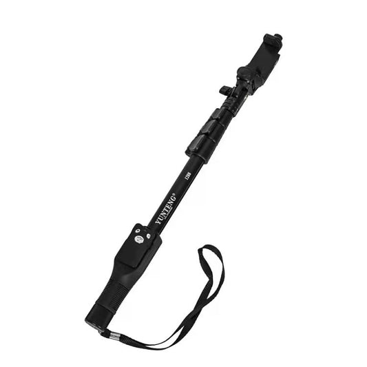 YUNTENG 1288 Adjustable 50 Inch Aluminum Alloy Selfie Stick With Bluetooth Remote Control For Smartphones & Cameras(Black) - Selfie Sticks by YUNTENG | Online Shopping UK | buy2fix